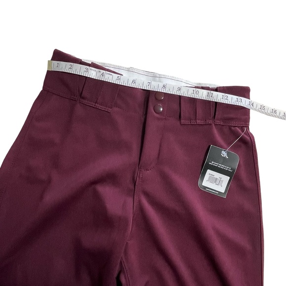 NWT Boombah Women's Hypertech Series Fastpitch Solid Pant Maroon Size 28” - Picture 3 of 8